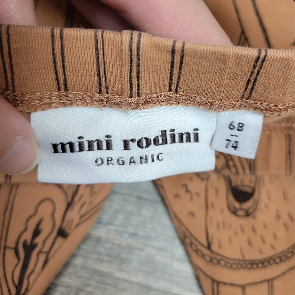 Mini Rodini organic brown fox family leggings - Picture 4 of 6